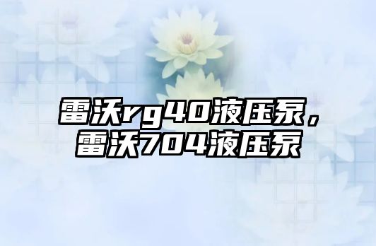 雷沃rg40液壓泵，雷沃704液壓泵