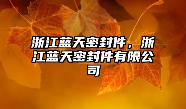 浙江藍天密封件，浙江藍天密封件有限公司