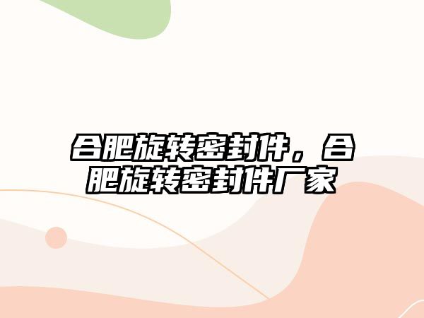 合肥旋轉(zhuǎn)密封件，合肥旋轉(zhuǎn)密封件廠家