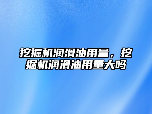 挖掘機潤滑油用量，挖掘機潤滑油用量大嗎