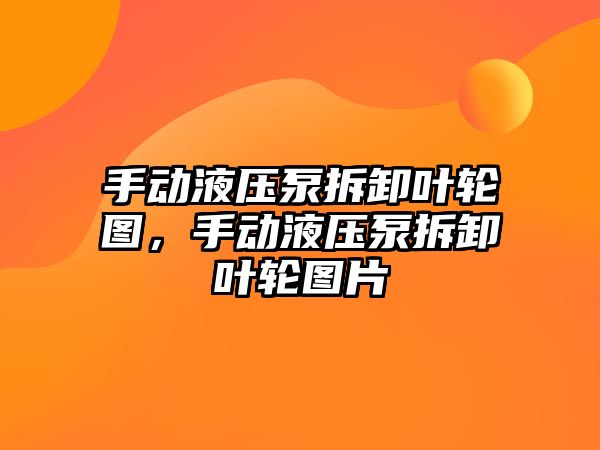 手動液壓泵拆卸葉輪圖，手動液壓泵拆卸葉輪圖片