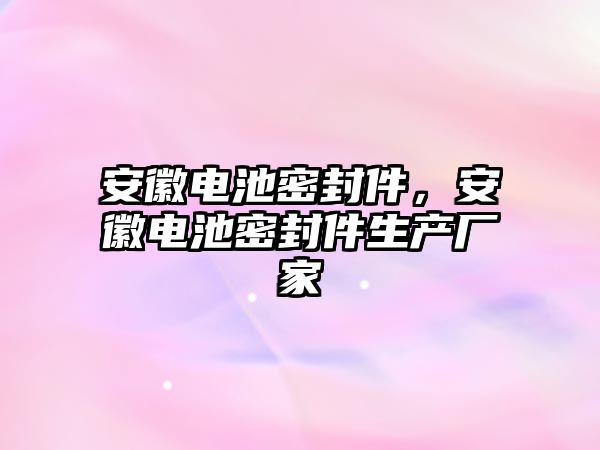 安徽電池密封件，安徽電池密封件生產(chǎn)廠家