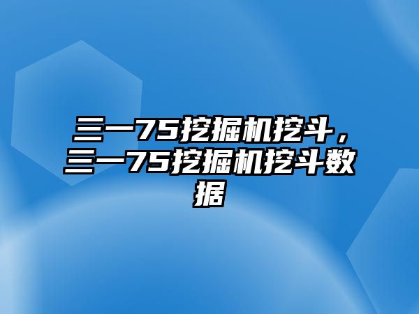 三一75挖掘機(jī)挖斗，三一75挖掘機(jī)挖斗數(shù)據(jù)