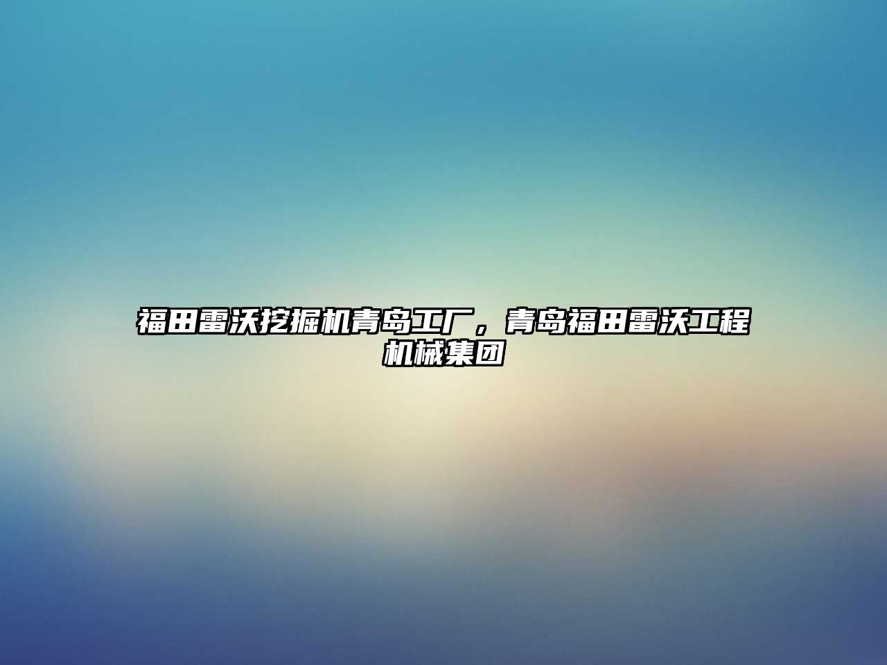 福田雷沃挖掘機青島工廠，青島福田雷沃工程機械集團