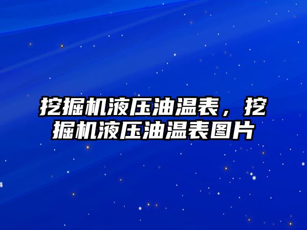 挖掘機液壓油溫表，挖掘機液壓油溫表圖片