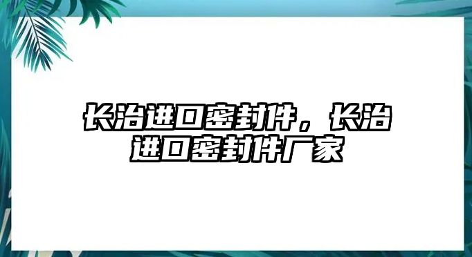 長治進口密封件，長治進口密封件廠家