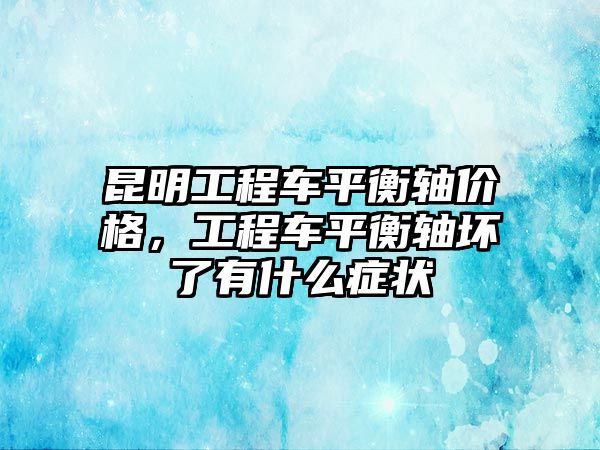 昆明工程車平衡軸價(jià)格，工程車平衡軸壞了有什么癥狀