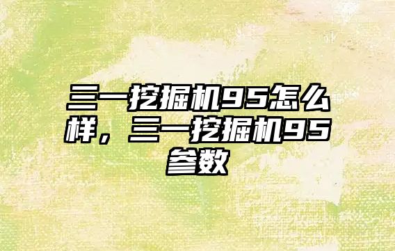 三一挖掘機(jī)95怎么樣，三一挖掘機(jī)95參數(shù)