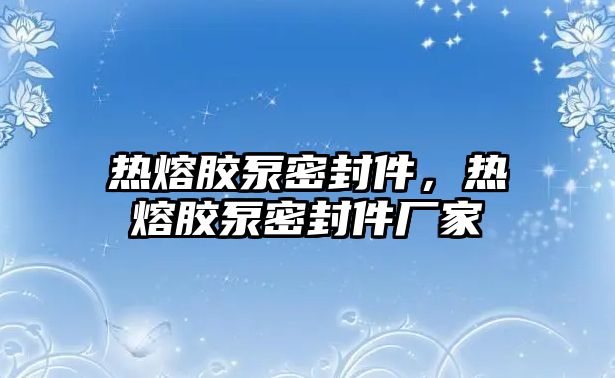 熱熔膠泵密封件，熱熔膠泵密封件廠家