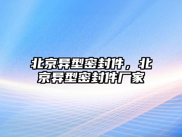 北京異型密封件，北京異型密封件廠家