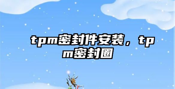 tpm密封件安裝，tpm密封圈