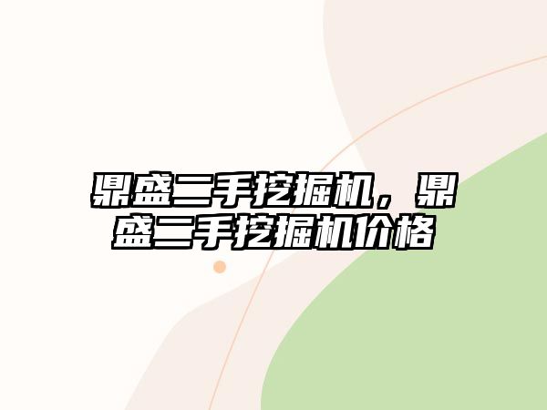 鼎盛二手挖掘機(jī)，鼎盛二手挖掘機(jī)價(jià)格