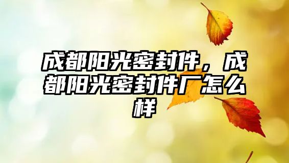 成都陽(yáng)光密封件，成都陽(yáng)光密封件廠怎么樣