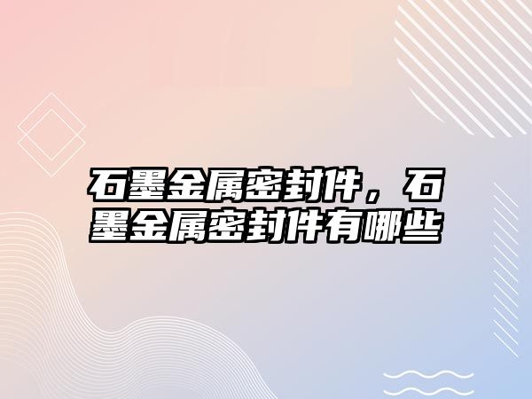 石墨金屬密封件，石墨金屬密封件有哪些