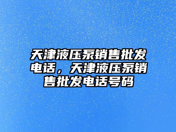 天津液壓泵銷售批發(fā)電話，天津液壓泵銷售批發(fā)電話號碼