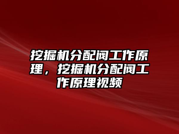 挖掘機分配閥工作原理，挖掘機分配閥工作原理視頻